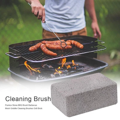 £4.35 • Buy Pumice Stone BBQ Brush Barbecue Mesh Griddle Cleaning Brick> Brushes Grill F4U3